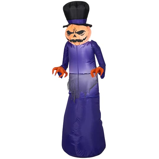 5ft. Airblown® Inflatable Halloween Pumpkin Reaper with Top Hat